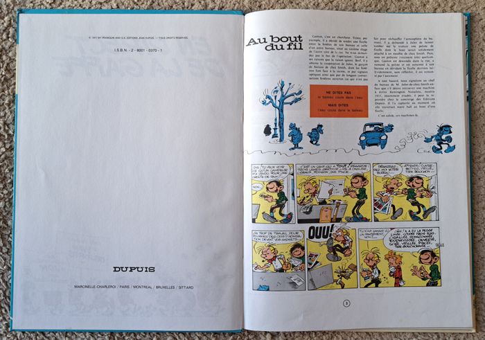 📚 BD Gaston tome R4 En direct de la gaffe - 1984 - photo numéro 2