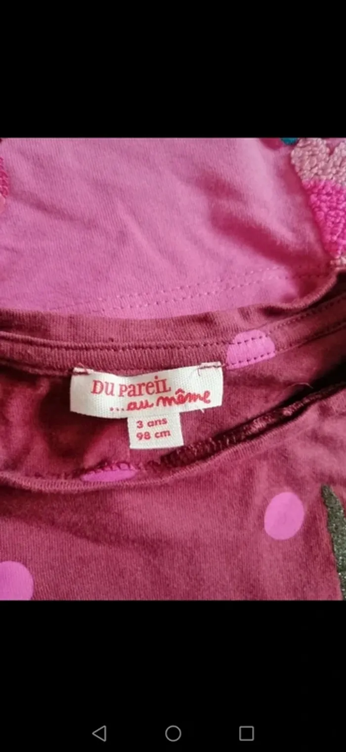 Lot 3 T shirts fille manches longues DPAM - photo numéro 5