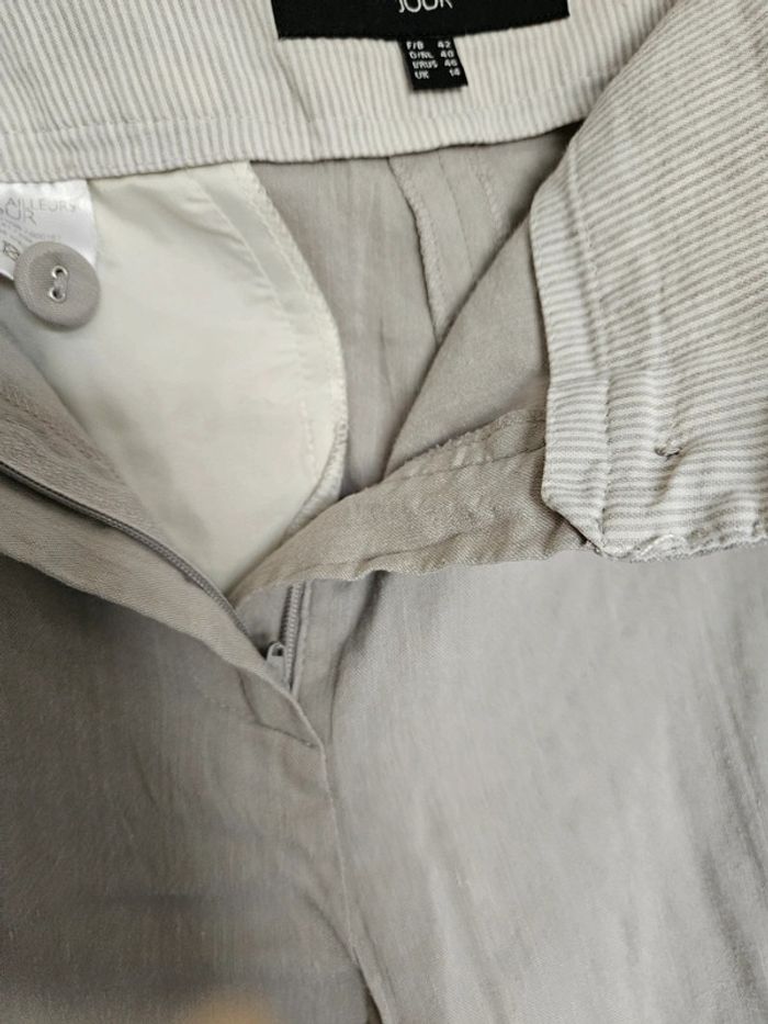 Pantalon 7/8 éme en lin Un jour ailleurs taille XL - photo numéro 5