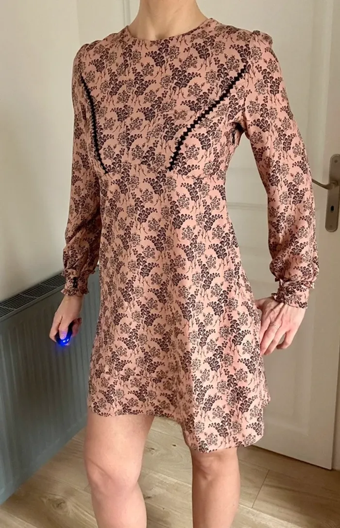 Robe rose clair à fleurs m Morgan T38 m Très bon état - photo numéro 6
