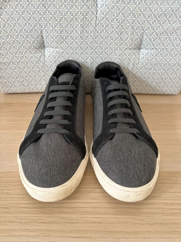 Paire de Baskets Tissu Noire Taille 42 "Le Coq Sportif" - photo numéro 3