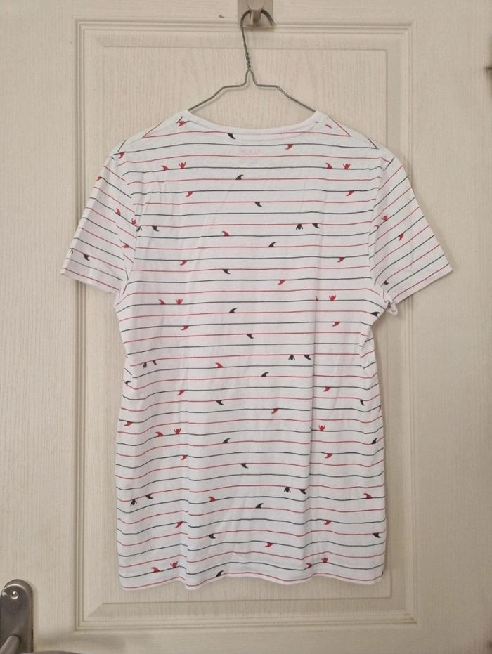 Tee-shirt blanc à motifs homme Jules taille S/36 - photo numéro 4
