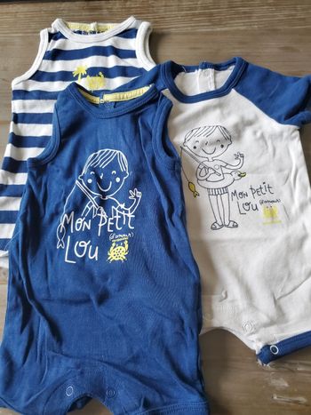Lot 3 combishorts 3 mois Vertbaudet