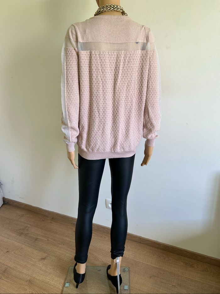 Pull rose clair à manches longues Morgan taille L bon état - photo numéro 6