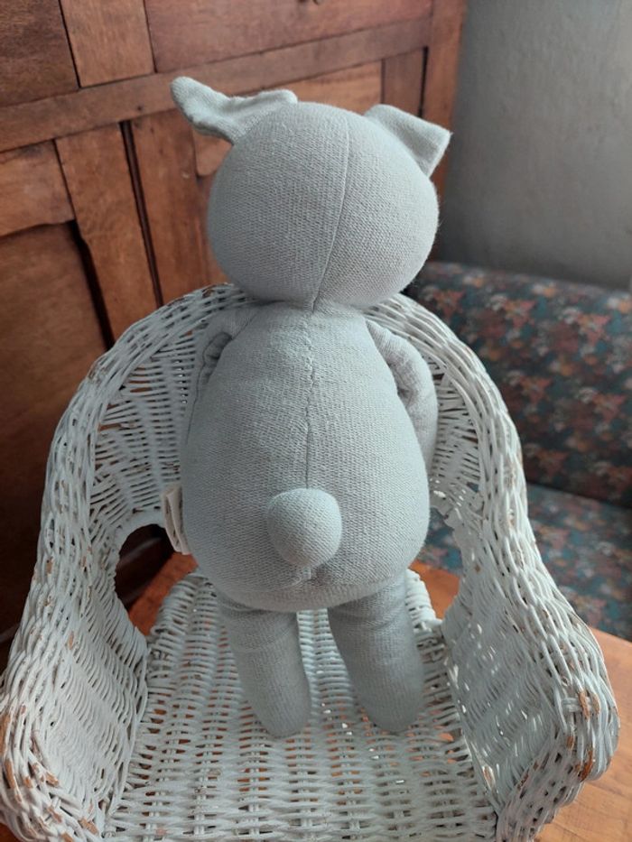 Peluche pantin Fabelab Lapin - Buddy - bleu gris - photo numéro 3
