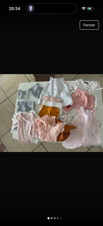 Lot vêtements bébé 1 mois