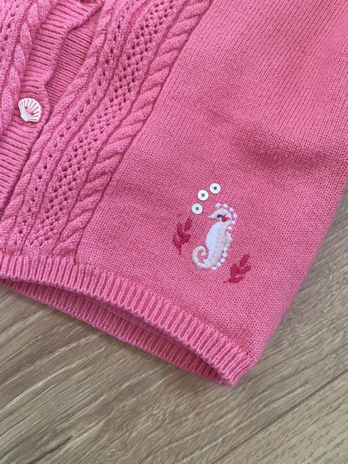 Gilet sergent major rose avec hippocampe - photo numéro 2