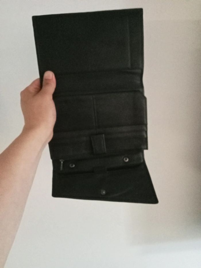 Grand portefeuille thierry Mugler toile et cuir - photo numéro 4