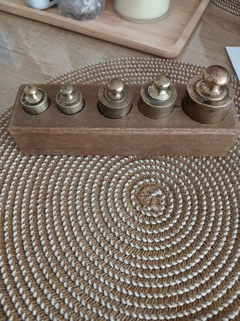 Coffret de poids Vintage en Laiton