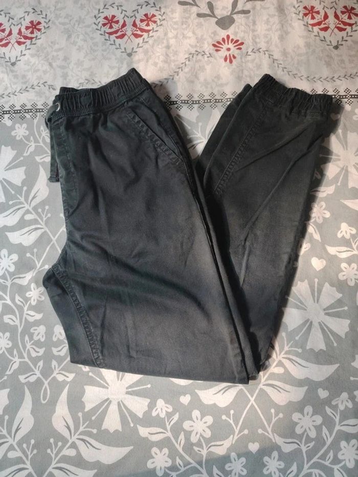 Pantalon cargo noir à élastique homme taille xs kiabi - photo numéro 6
