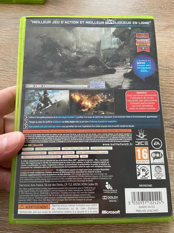 Lot de 3 jeux battlefield xbox 360 - photo numéro 12