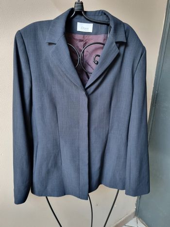 Veste style smoking gris foncé bleu