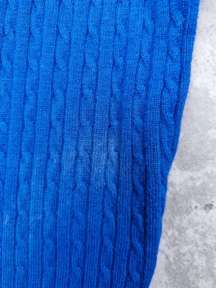 Pull torsadé Tommy Hilfiger bleu – Taille M Femme - photo numéro 8