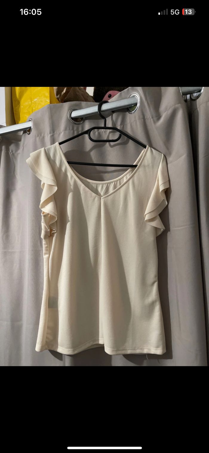 TEE shirt femme beige - photo numéro 3