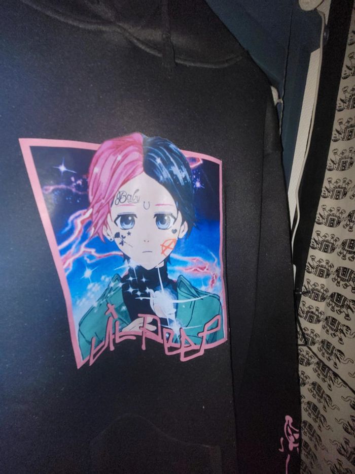 Sweat capuche Lil peep imprimé - photo numéro 4
