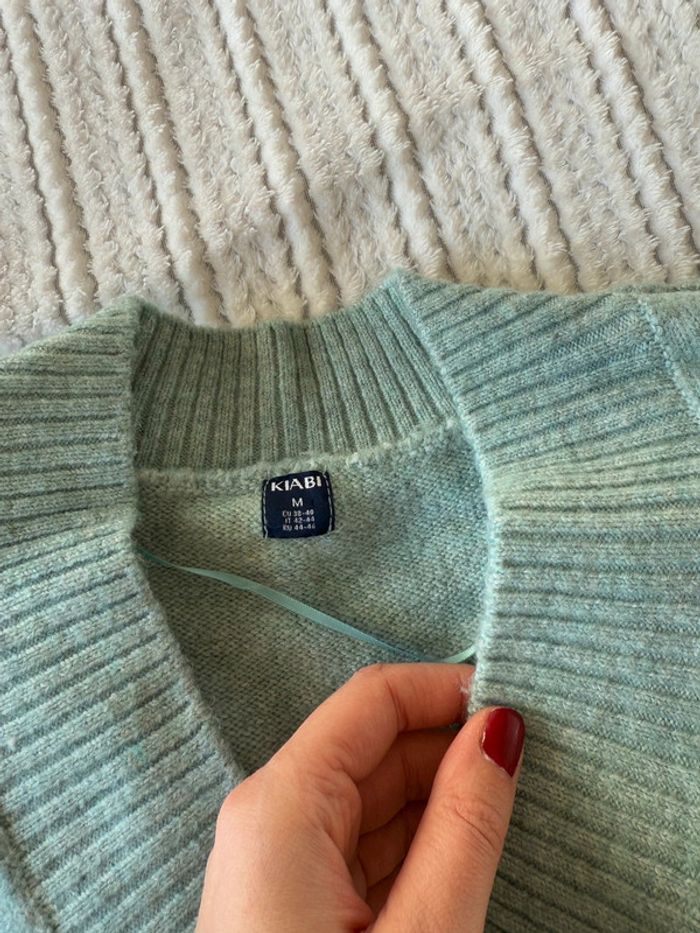 Pull vert menthe / Taille M - photo numéro 5