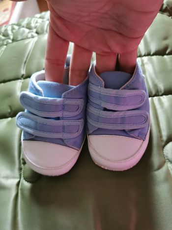 Chaussures bébé bleu scratch 0/6mois