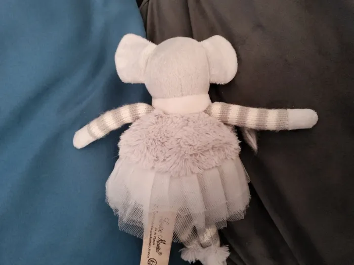 Doudou Peluche Louise Mansen Souris Blanc Gris Argent Tutu 28Cm Neuf - photo numéro 5