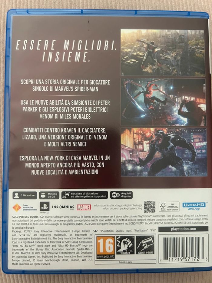 Spider-Man PS5 – Jaquette IT, version française incluse – Très bon état - photo numéro 4