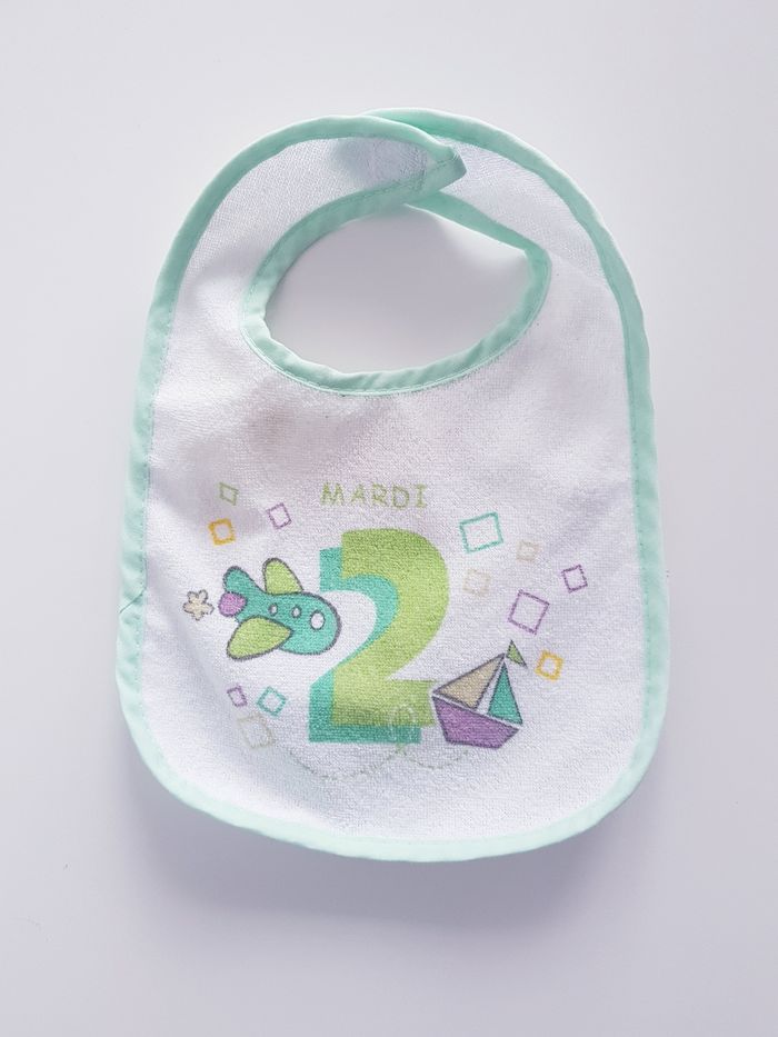 Baby Bear - Lot de 7 bavoirs - Doublure plastifié - Jours de la semaine - photo numéro 5