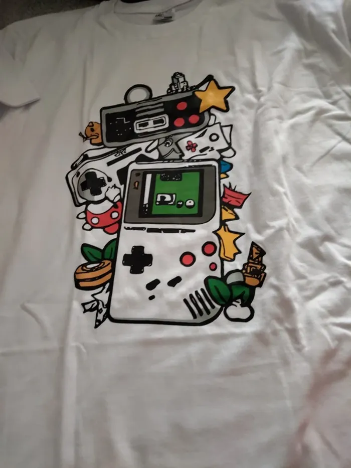 T-shirt rétro gaming  années 80 et 90, col rond homme, 220 g/m², été, pur coton, manches courtes - photo numéro 2
