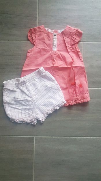 Ensemble blouse + short 1-3M
