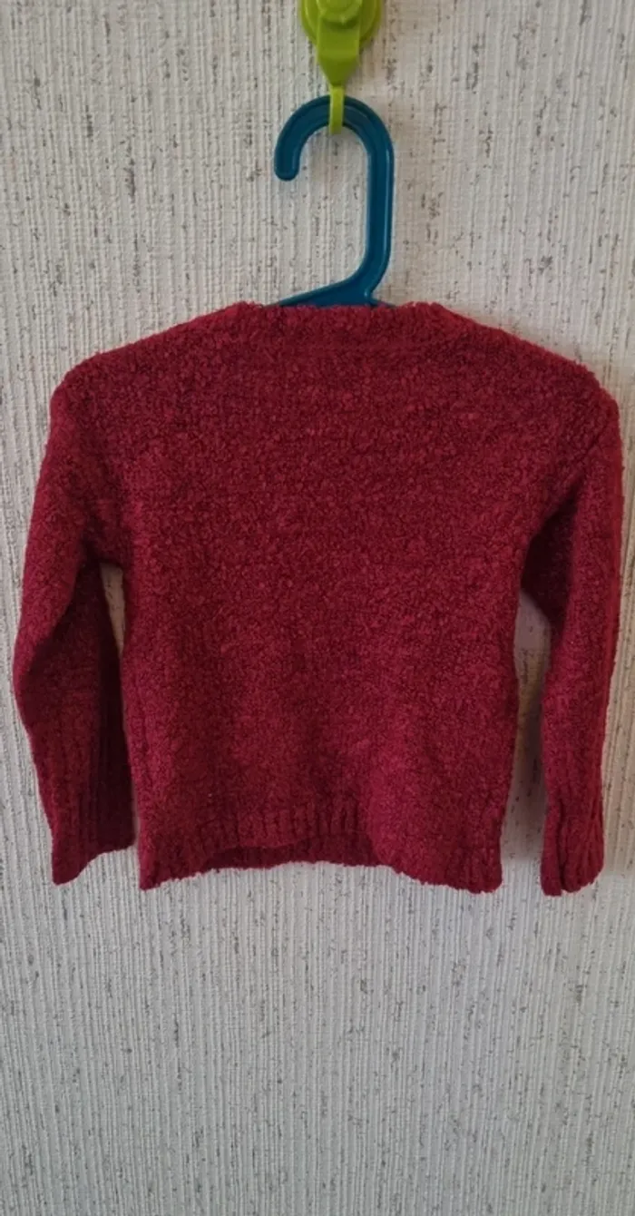 Pull bordeaux avec écureuil taille 4 ans tissaia - photo numéro 6