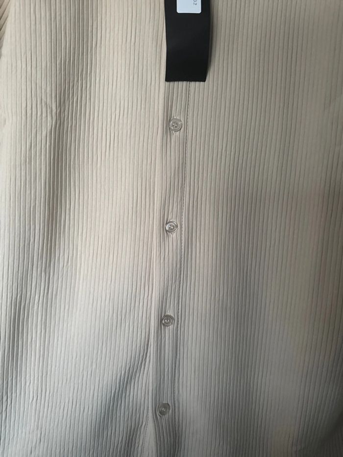 Chemise Uniplay homme – beige côtelée – Taille M – Neuve - photo numéro 7