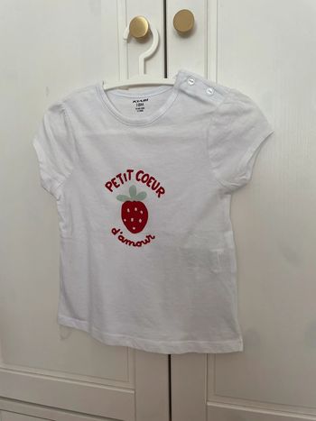 T shirt blanc coton 18 mois