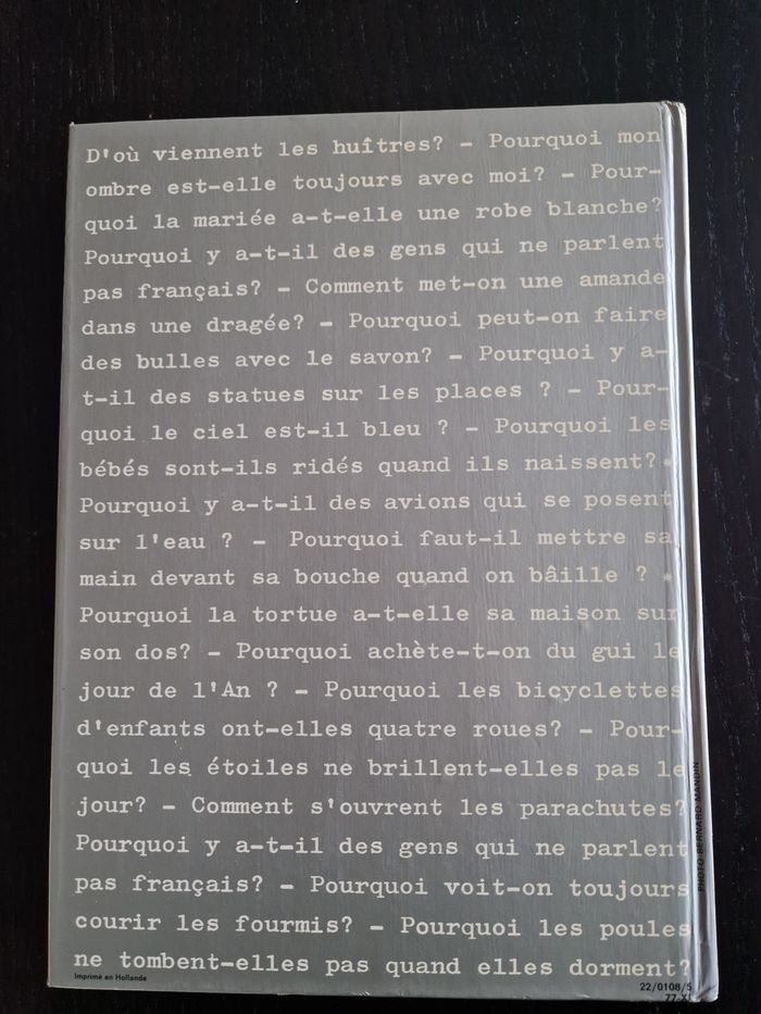 Dis, Pourquoi ? Encyclopédie de la jeunesse - Excellent état - photo numéro 2