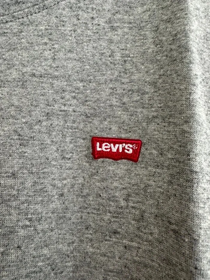 T-shirt manches longues Levi’s gris chiné pour femme- Basique iconique et stylé - taille L - photo numéro 3