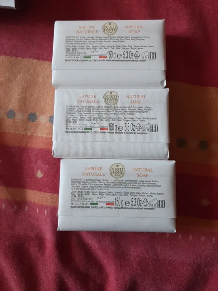 Coffret lot de 3 savons nesti dante neuf - photo numéro 4