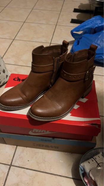 Bottine basse marron 