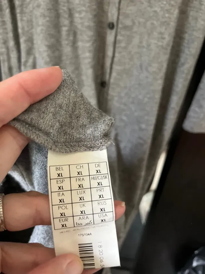 Robe col V grise Promod - photo numéro 4