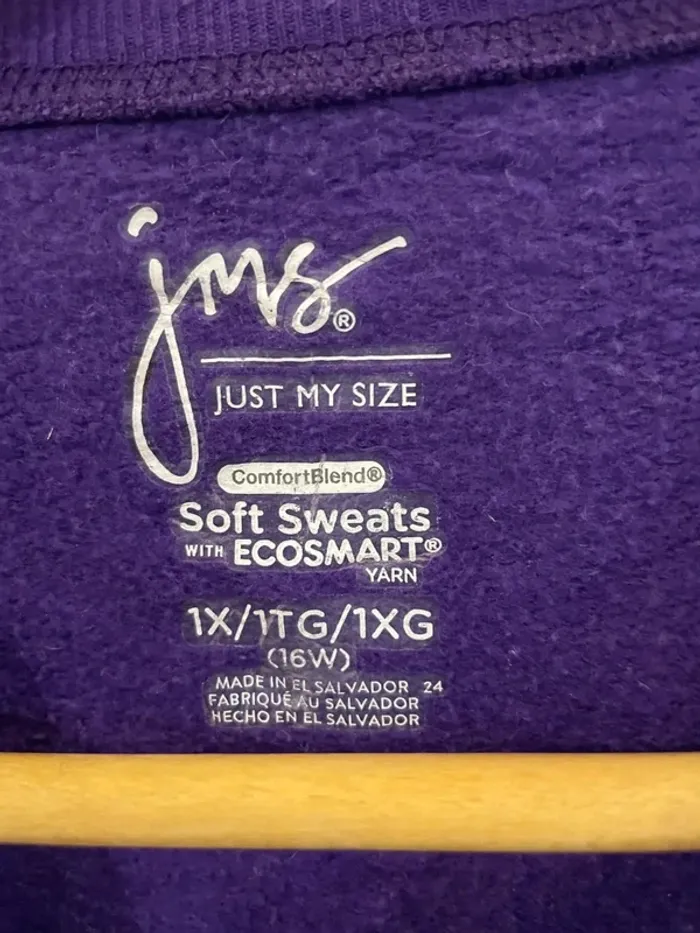 Crewneck JMS plain full purple XL womens - photo numéro 2