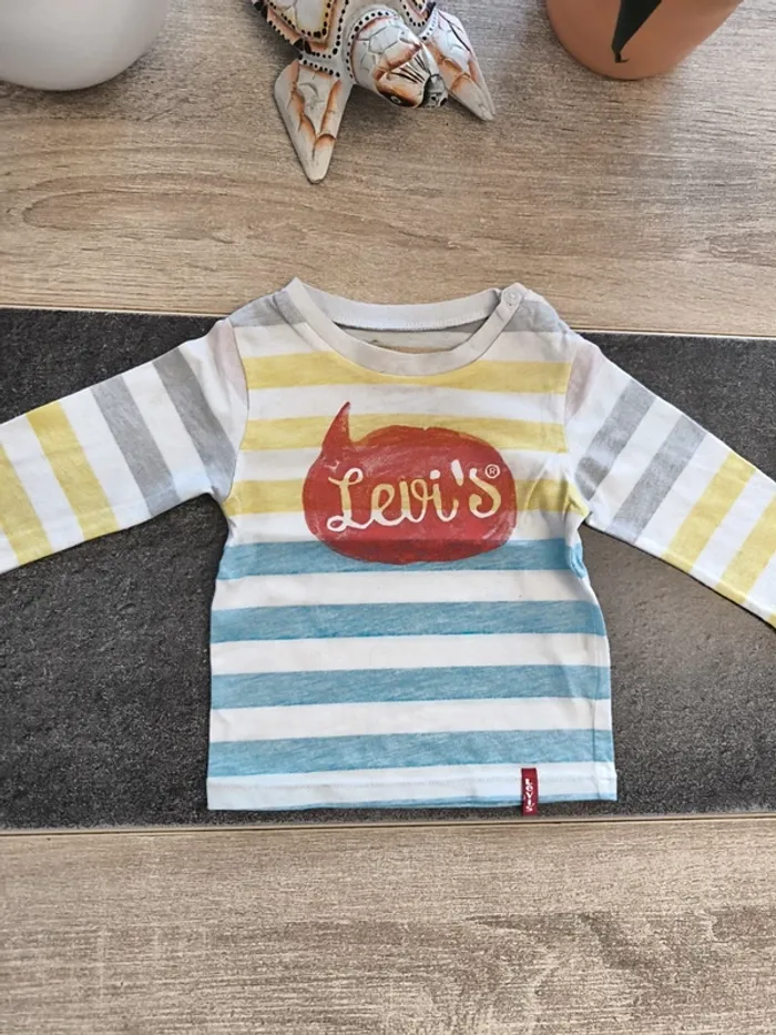 Tee-shirt garçon ml 6 mois Levi's - photo numéro 2