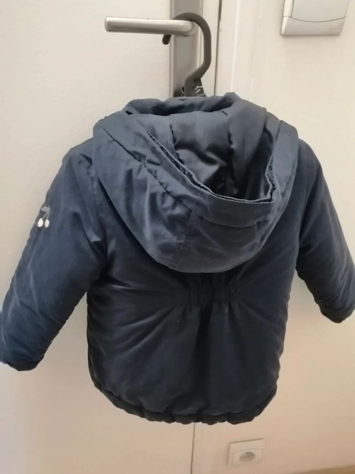 Manteau fille vertbaudet bleu double - photo numéro 3