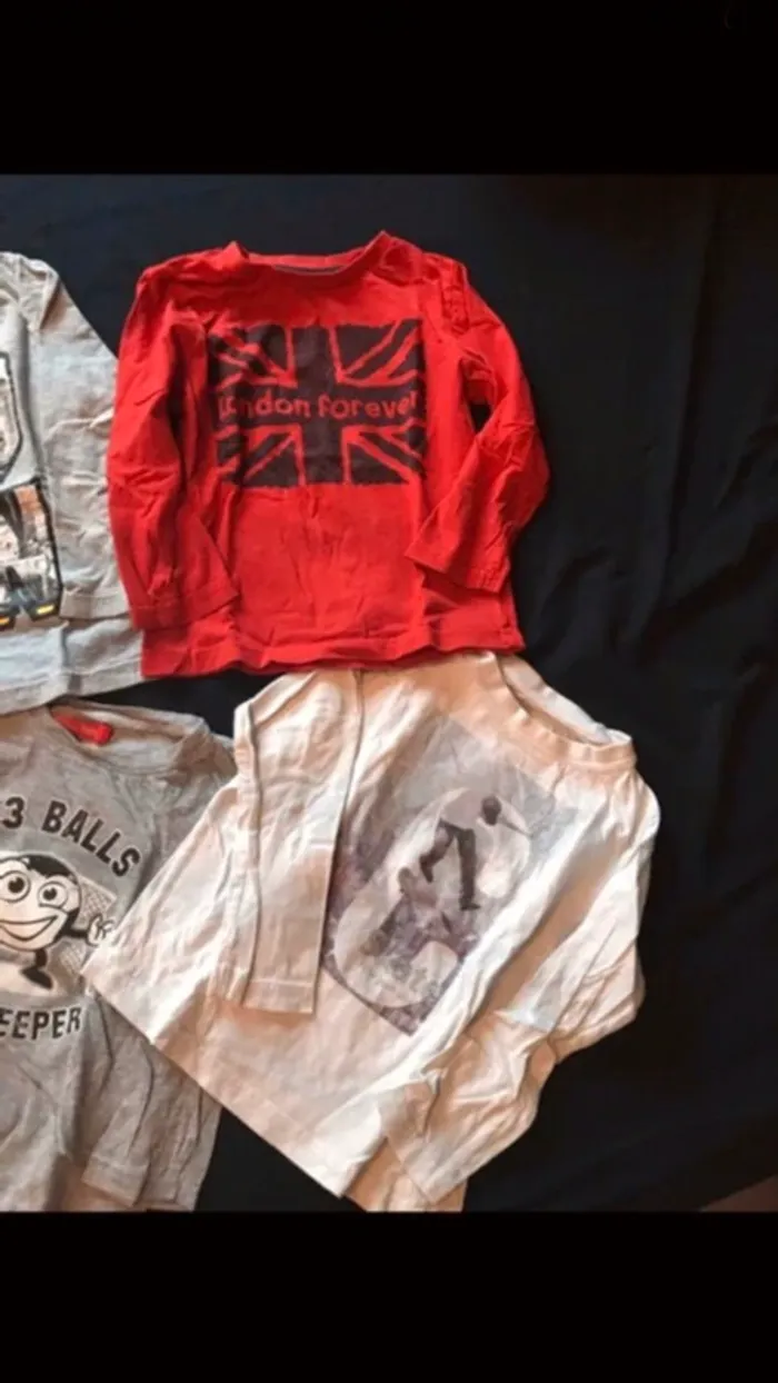 6 tshirts manches longues taille 4 ans - photo numéro 4
