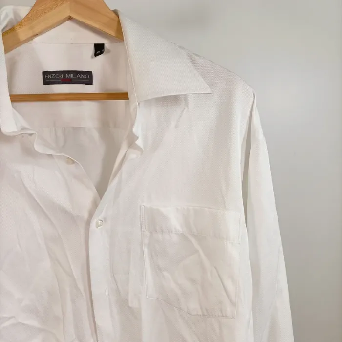 Chemise blanche Enzo di Milano homme coupe droite taille XL A840 - photo numéro 3