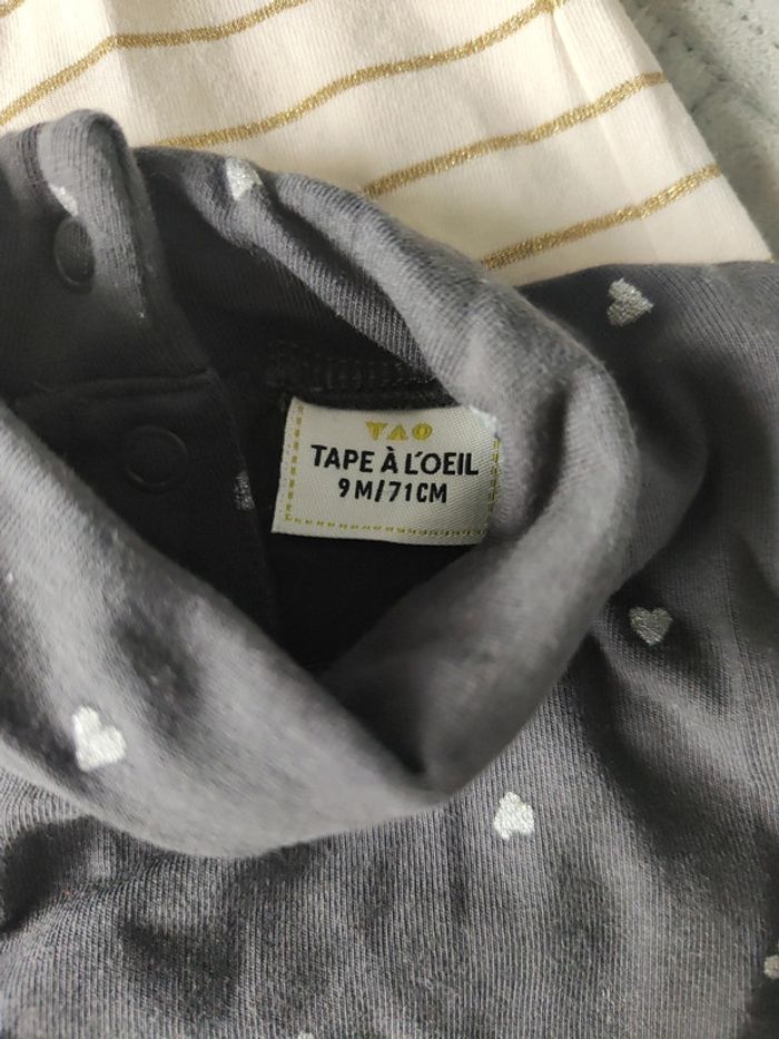 Lot de 2 sous pull tape à l'oeil 12 mois - photo numéro 2