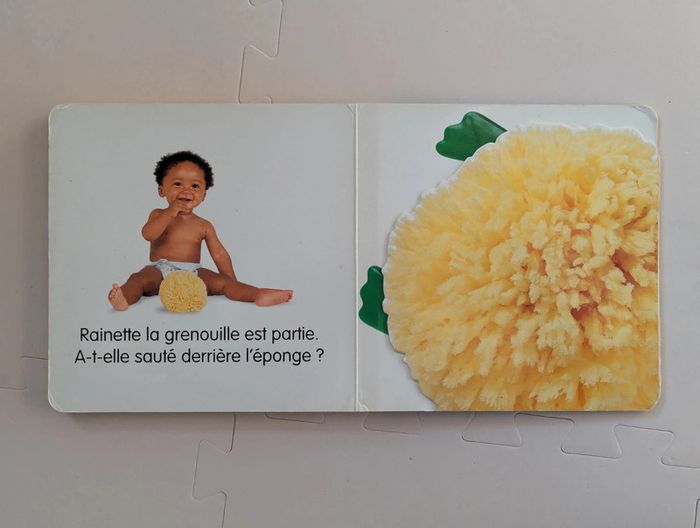 Lot 2 livres bébé sensoriels – C’est l’heure du jeu et du bain – avec textures et volets - photo numéro 11
