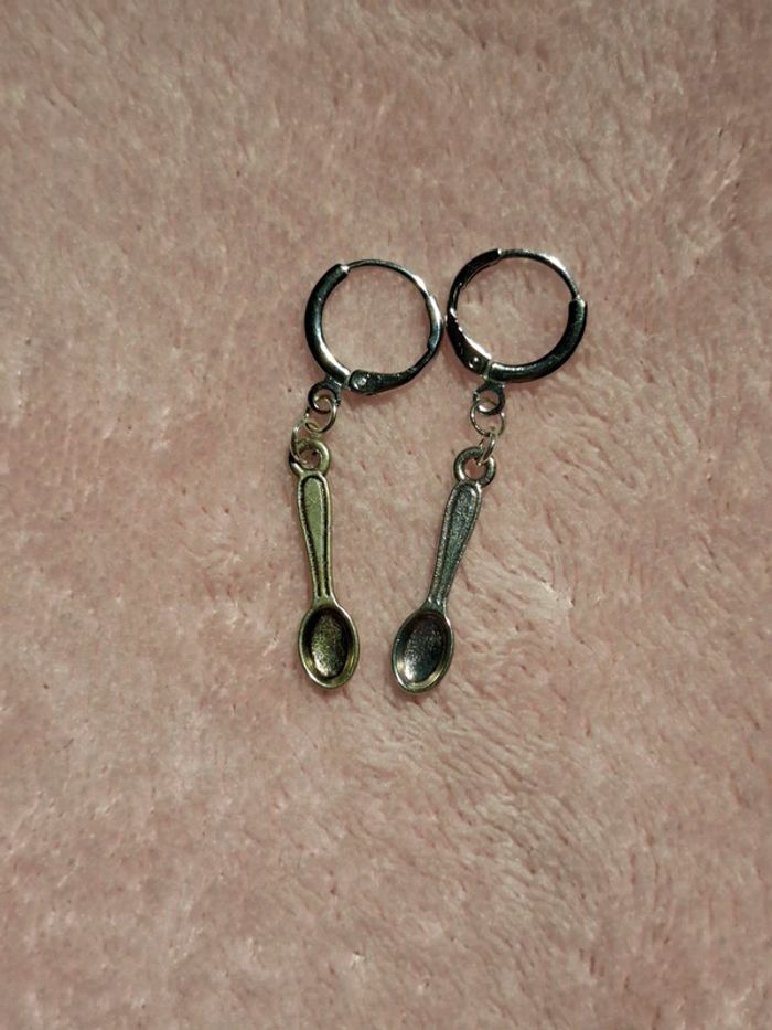 Boucles d'oreilles cuillères - photo numéro 3