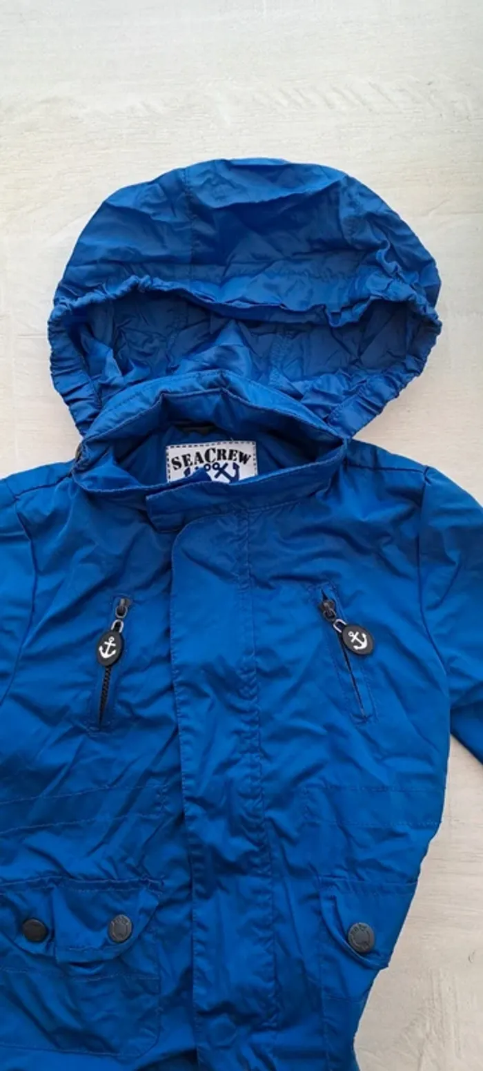 Veste de pluie jacket - Losan - 86 cm - bleu - capuche retractable - automne printemps - photo numéro 2
