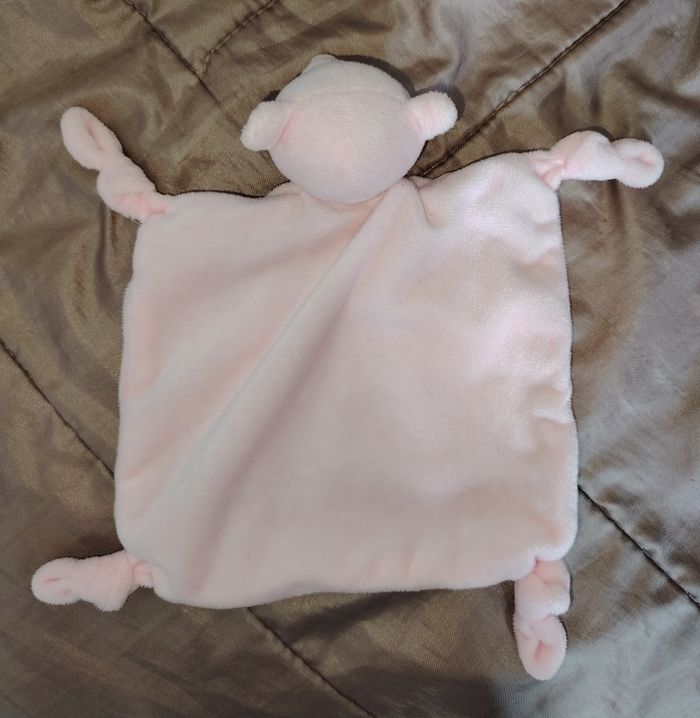 Doudou ours plat rose my best friend grain de blé - photo numéro 3
