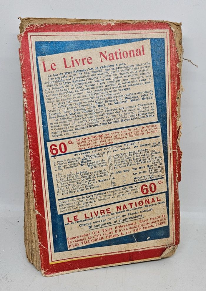 Ancien roman.
"Mortel outrage", de Jules Mary.
350 pages. 
En l'état. - photo numéro 3