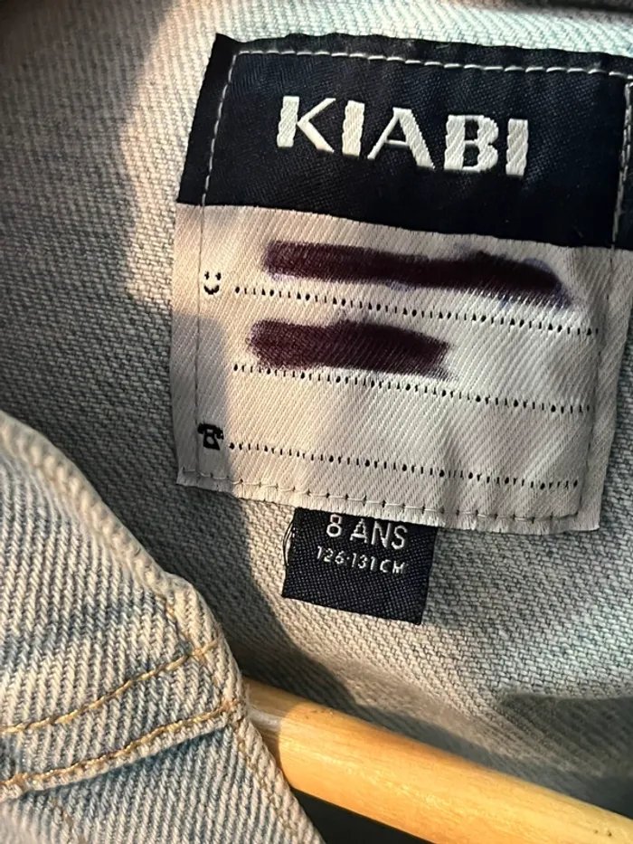 veste en jean bi matière - photo numéro 6