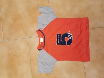 Tee shirt gris et orange 6mois