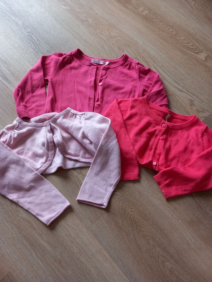 3 gilets rose