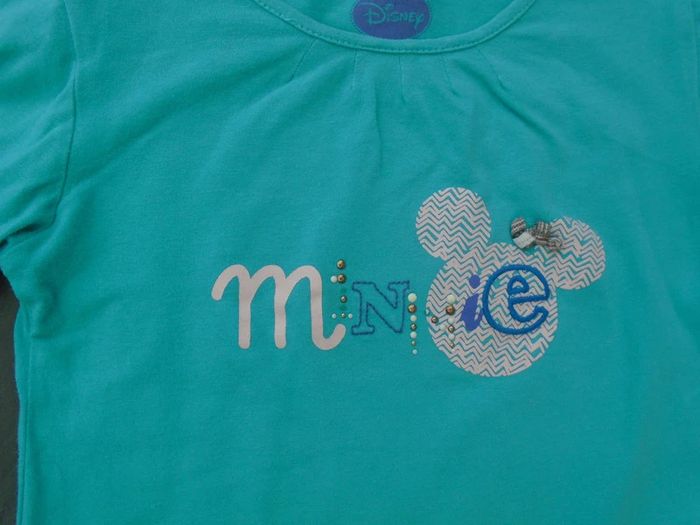 Joli tee-shirt manches longues Minnie fille 7-8 ans - photo numéro 2