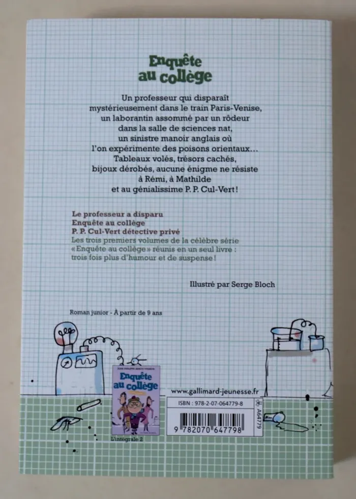 Livre broché "Enquête au collège" L'intégrale 1 (9 ans et +) édition Gallimard Jeunesse - photo numéro 2